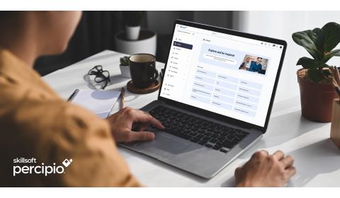 Percipio platforma za e-učenje na laptopu