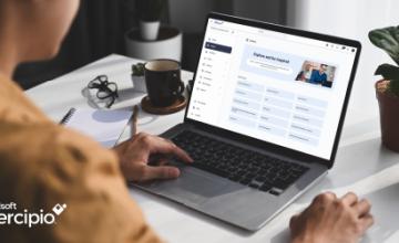 Percipio platforma za e-učenje na laptopu